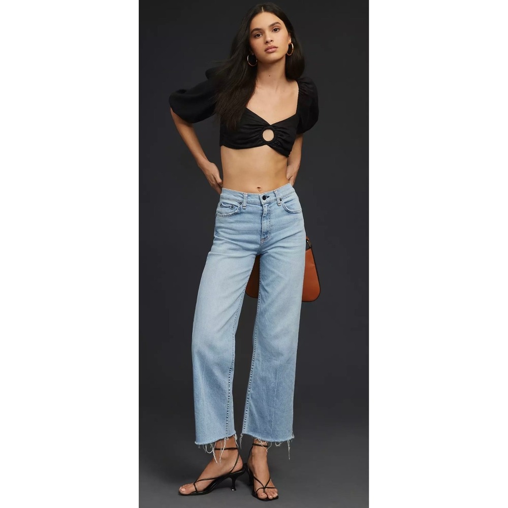 ASKK NY Mid-Rise‎ Wide-LegCrop Jeans Size 27